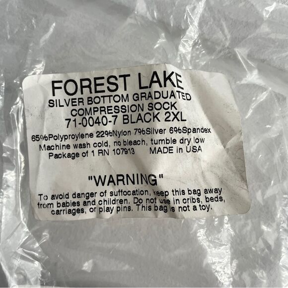 Lot of 5 Big & Tall Forest Lake Silver Bottom Graduated Compression Socks 2XL - Picture 6 of 7